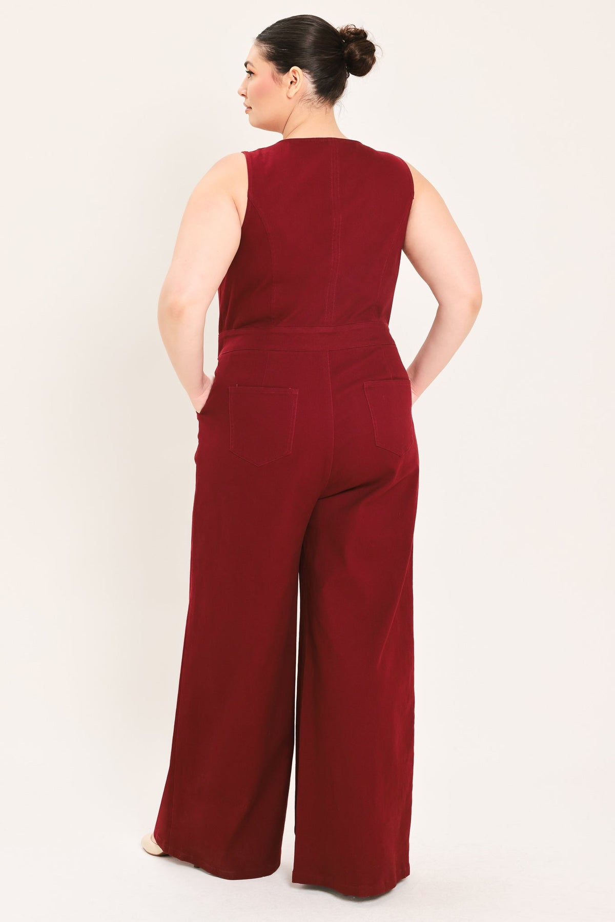 Merlot City Muse Tailored Jumpsuit