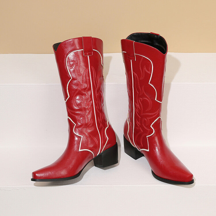 Lady in Red Western Boots