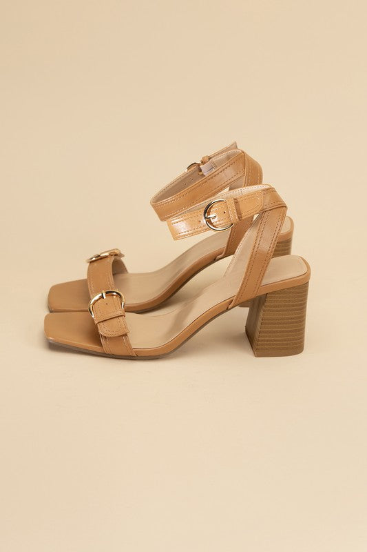 Treat Me Buckle Sandal Heel