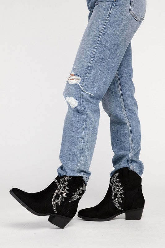 Rhinestone Western Booties