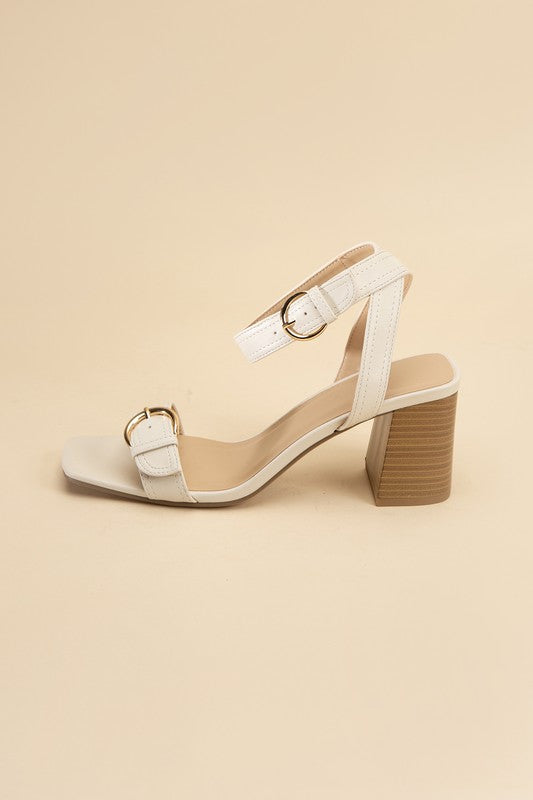 Treat Me Buckle Sandal Heel