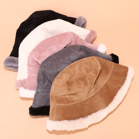 Corduroy Fuzzy Bucket hat