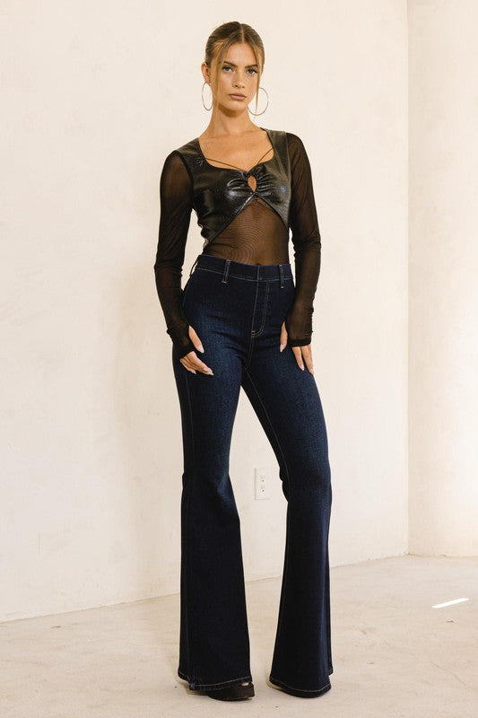 High Waisted Flare Jean