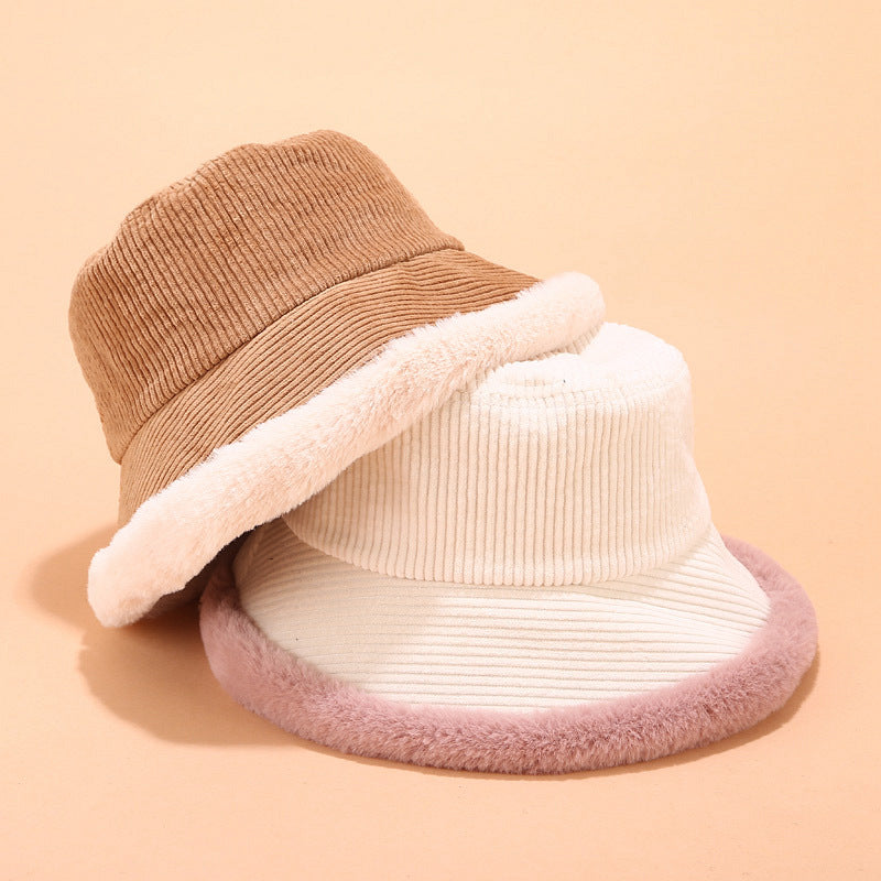 Corduroy Fuzzy Bucket hat