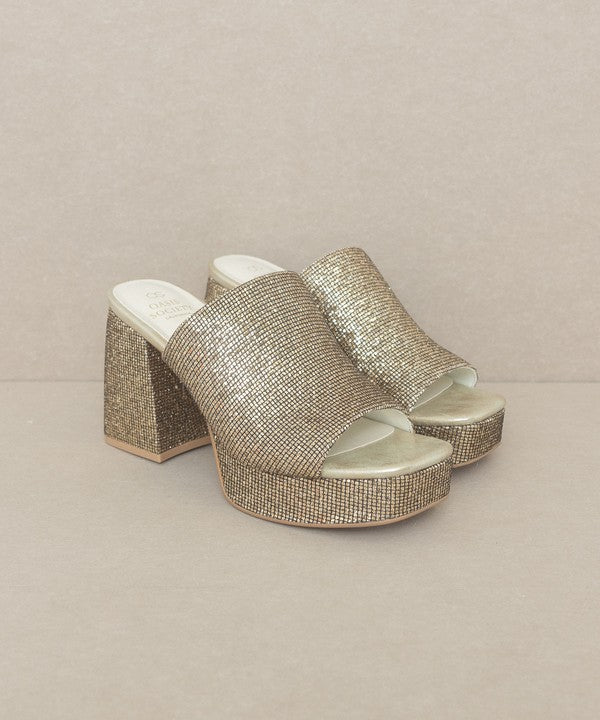 Goldie Platform Disco Slides