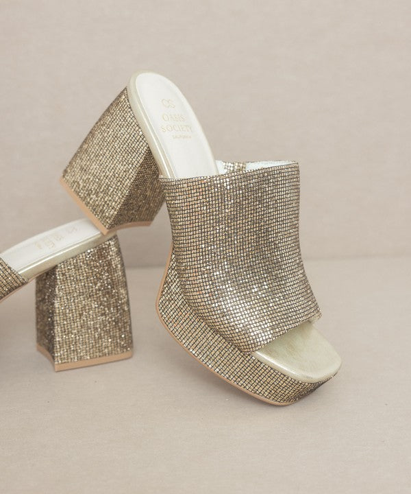 Goldie Platform Disco Slides