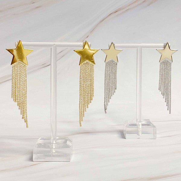 Star Shine Cascade Earrings 18K Gold