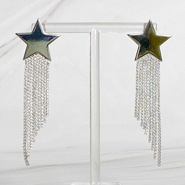 Star Shine Cascade Earrings 18K Gold