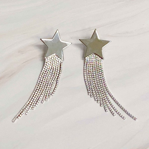 Star Shine Cascade Earrings 18K Gold