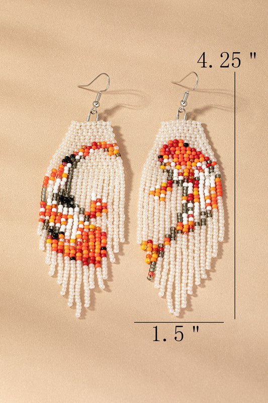 Koi beaded earrings