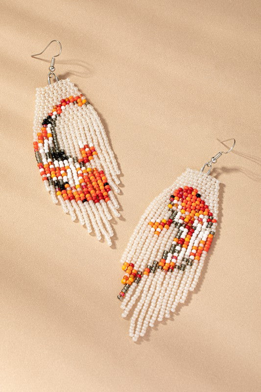 Koi beaded earrings