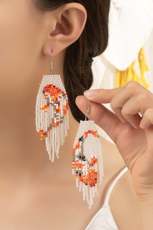 Koi beaded earrings