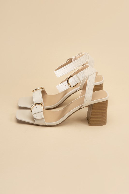 Treat Me Buckle Sandal Heel