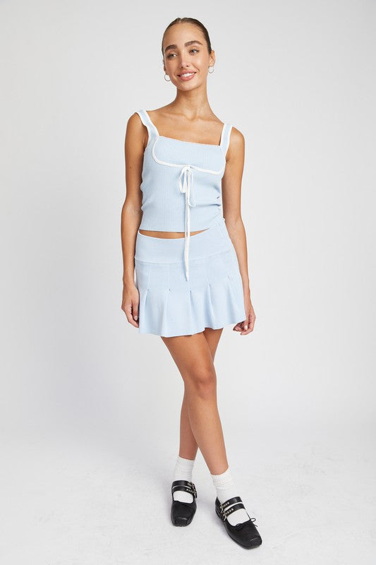 Tiny Dancer Low Waist Pleated Mini Skirt