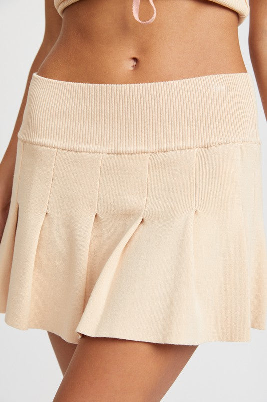 Tiny Dancer Low Waist Pleated Mini Skirt