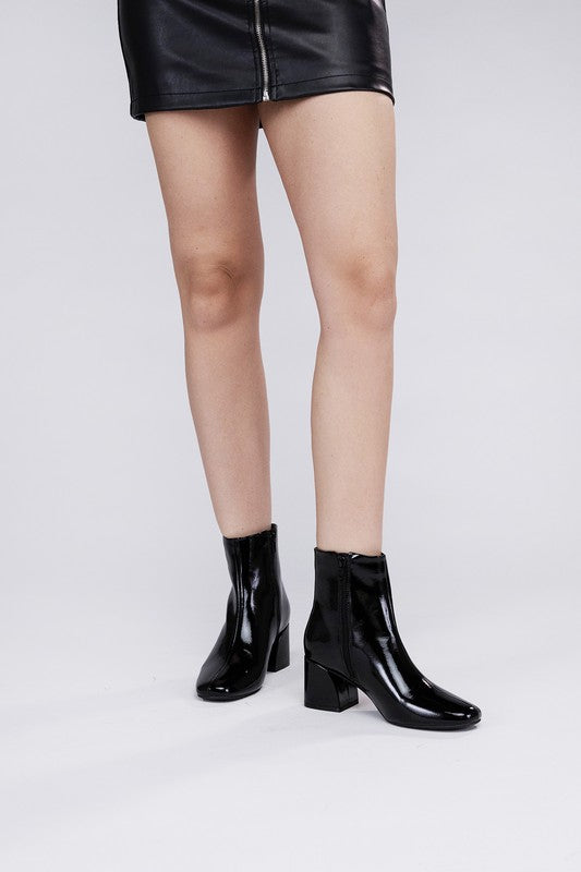 City Slicker Vegan Patent Leather Boots