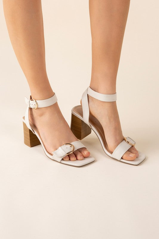 Treat Me Buckle Sandal Heel