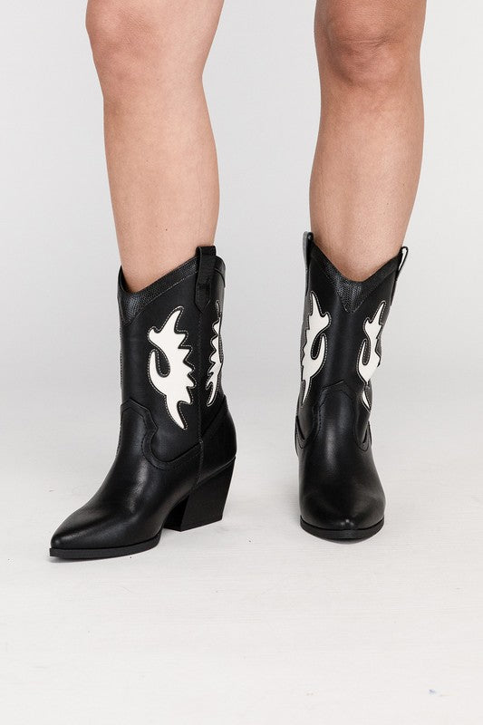 Gigi Western High Ankle Boots