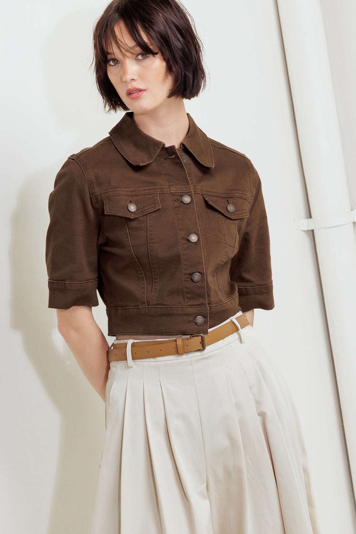 Night Train Washed-Twill Short-Sleeve Jacket