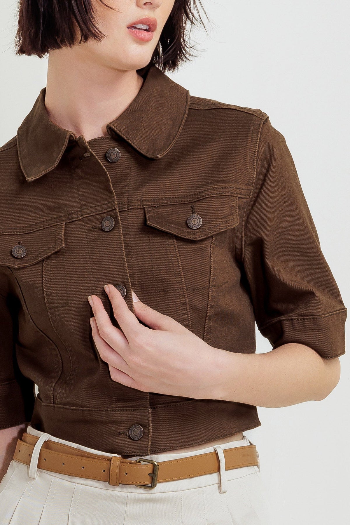 Night Train Washed-Twill Short-Sleeve Jacket