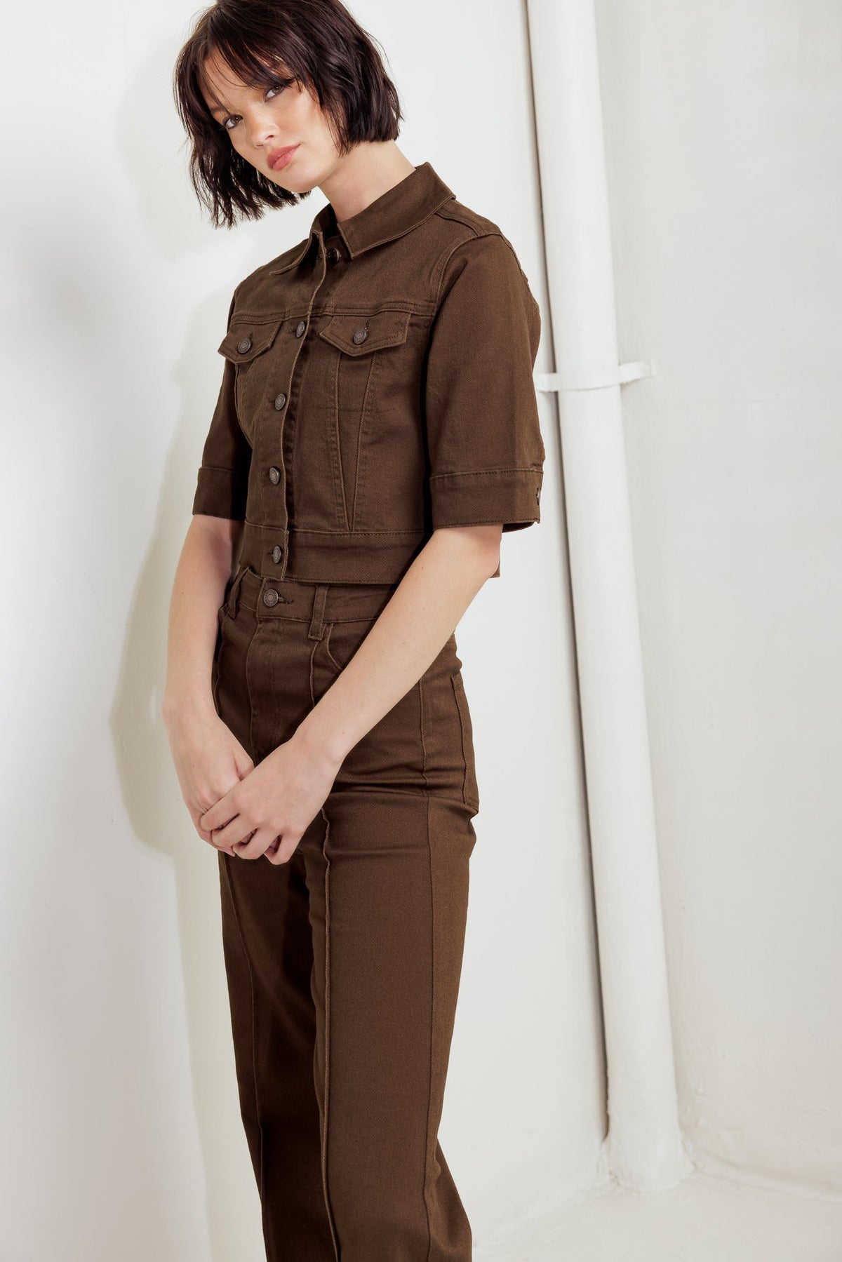 Night Train Washed-Twill Short-Sleeve Jacket