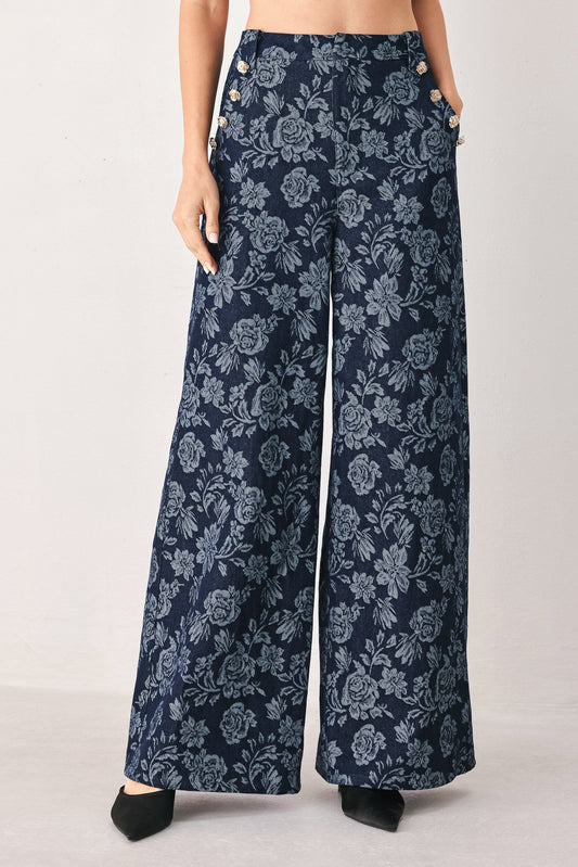 Midnight Rose Jacquard Jeans