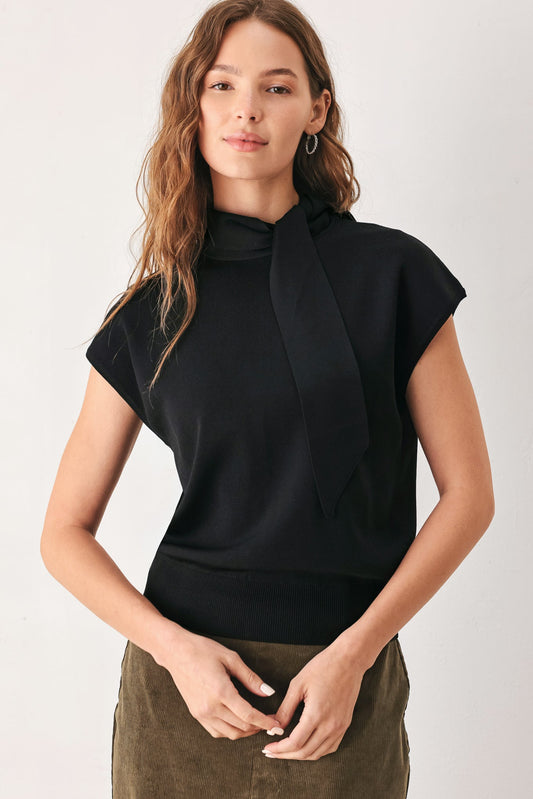 Studio Scarf-Neck Knit Top