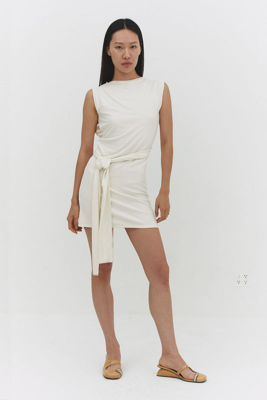 White Heat Open-Back Mini Dress