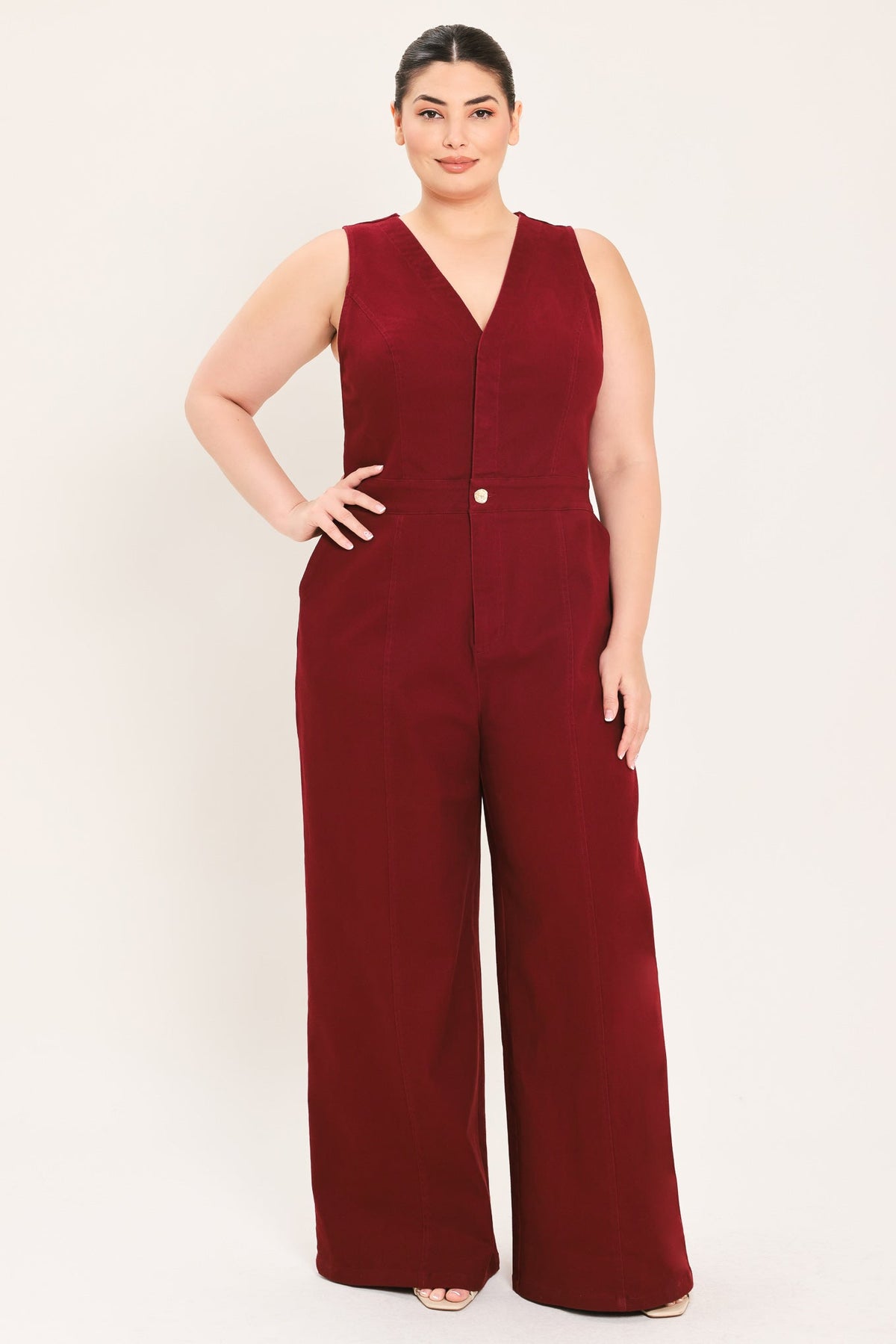 Merlot City Muse Tailored Jumpsuit