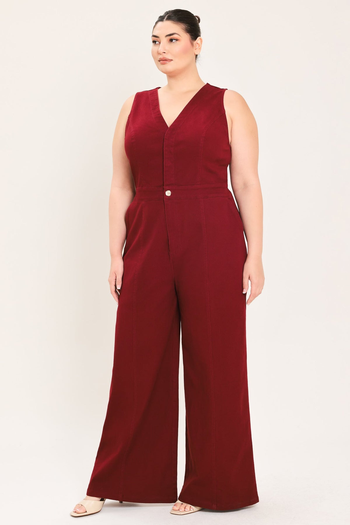 Merlot City Muse Tailored Jumpsuit