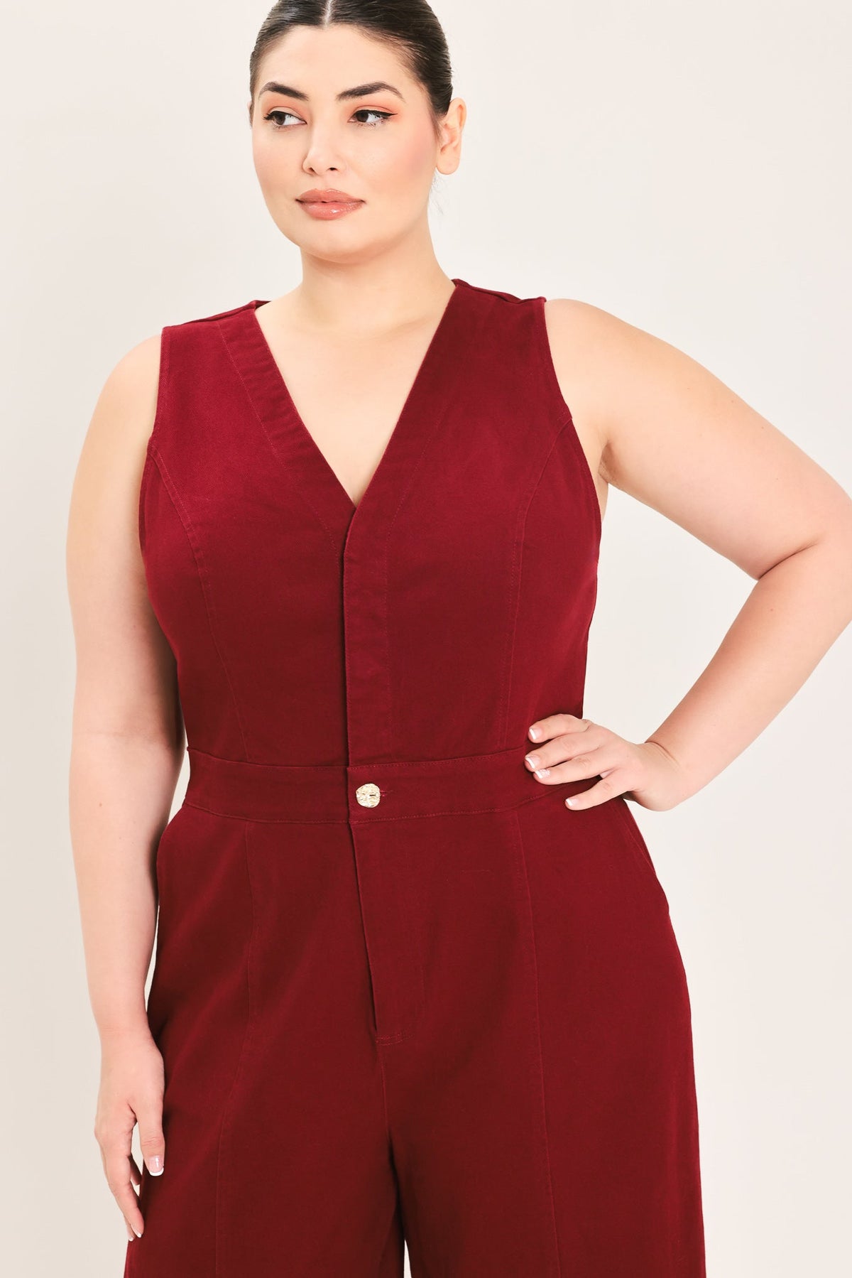 Merlot City Muse Tailored Jumpsuit