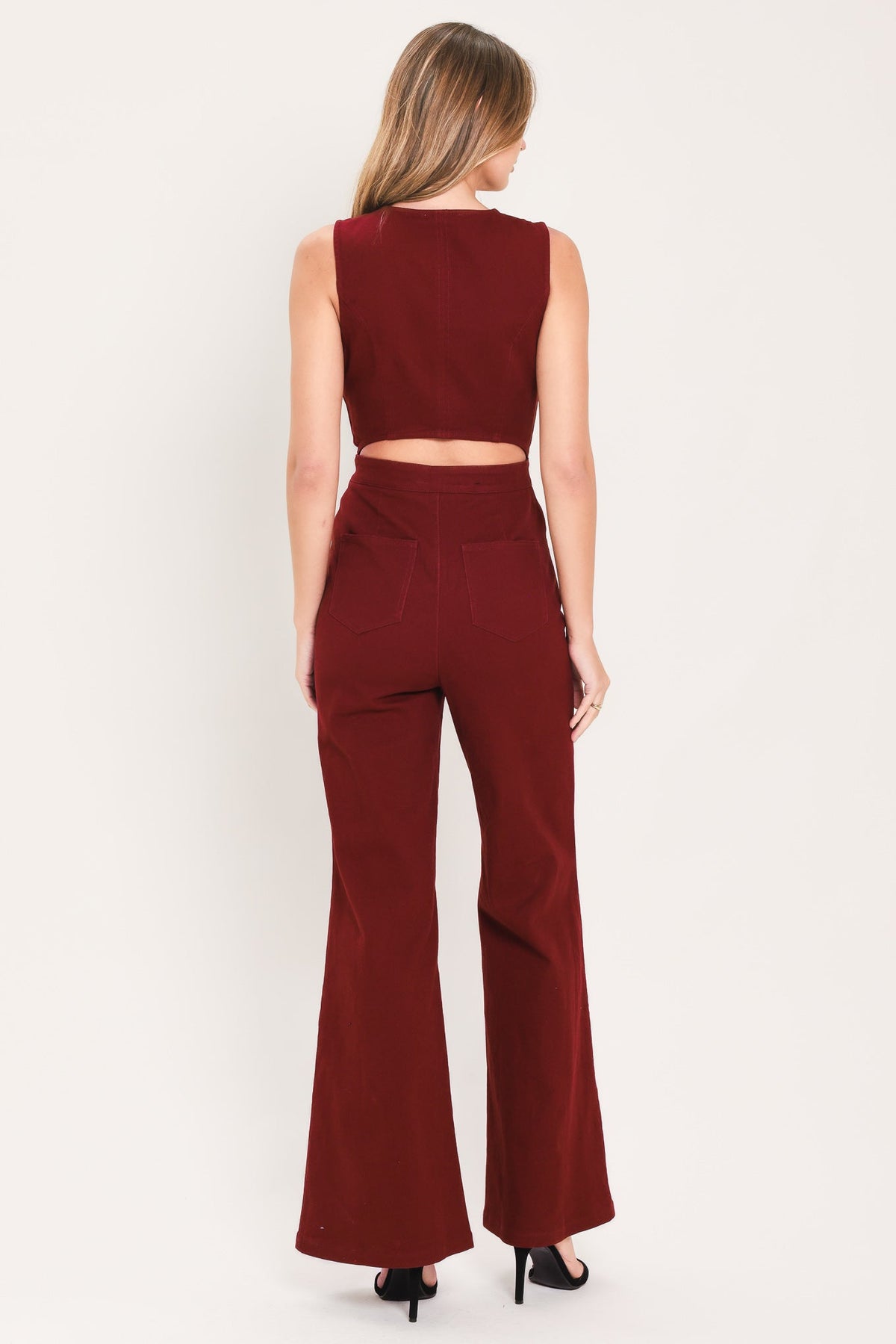 Merlot City Muse Tailored Jumpsuit