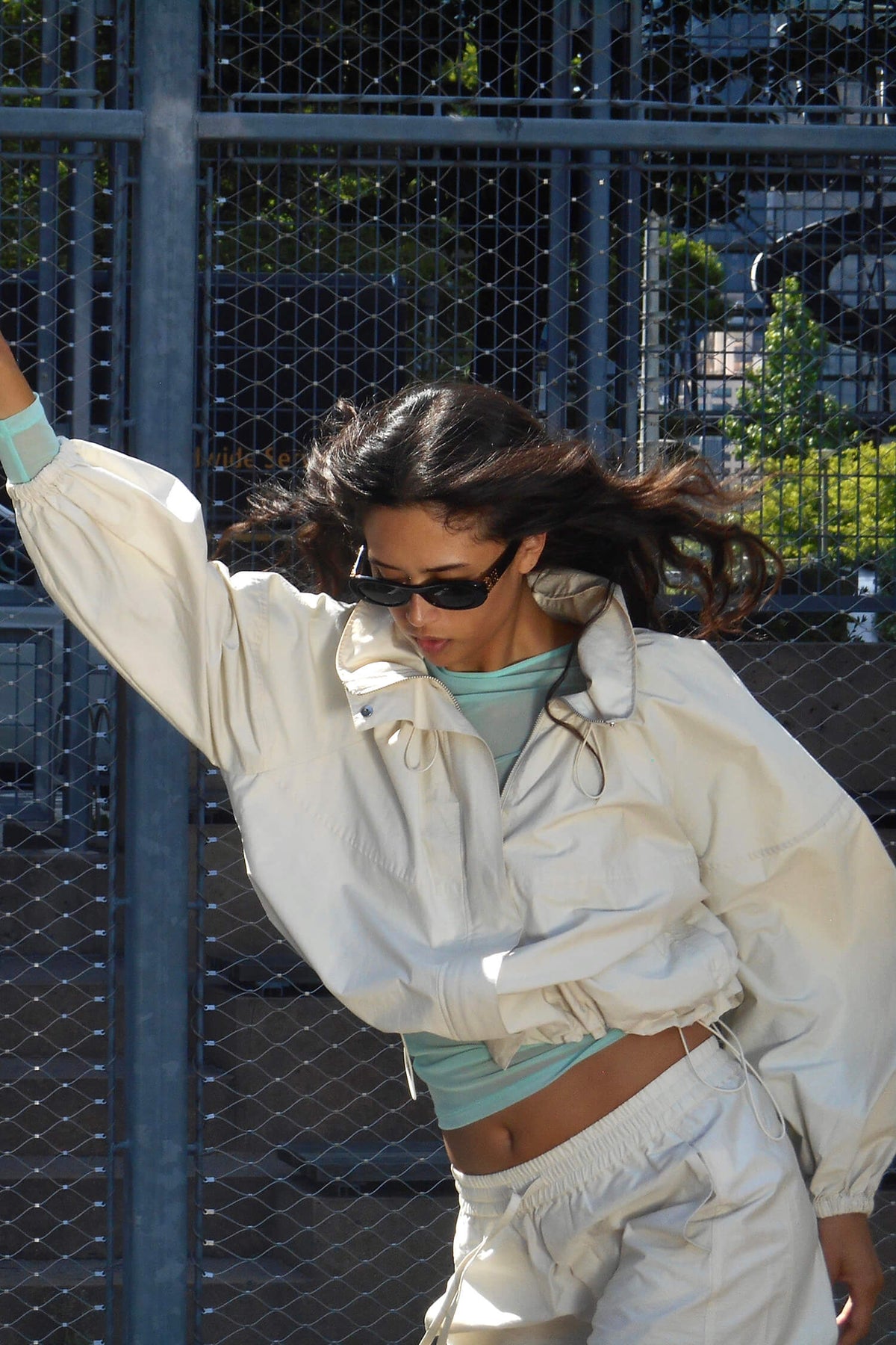 Moonlight Run Ivory Bomber Jacket
