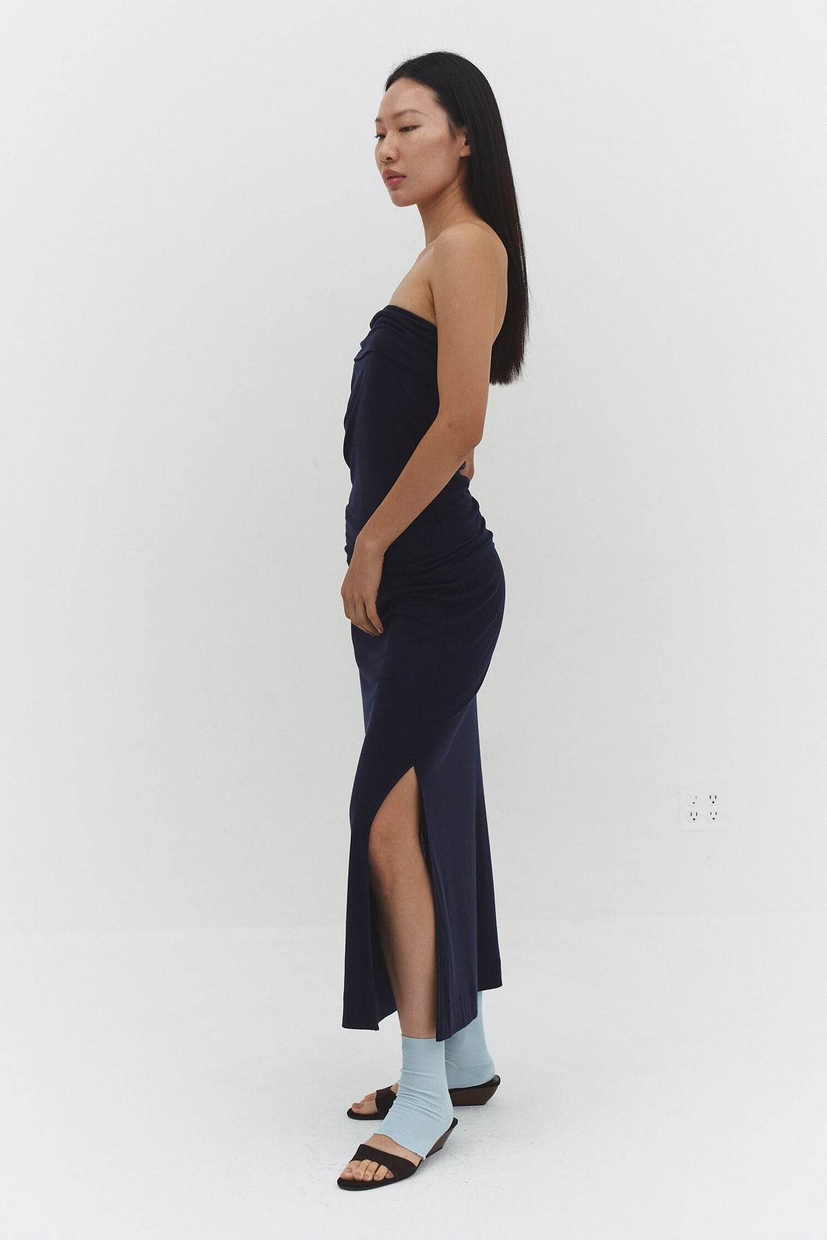Sori Convertible-Waist Merino Maxi Skirt