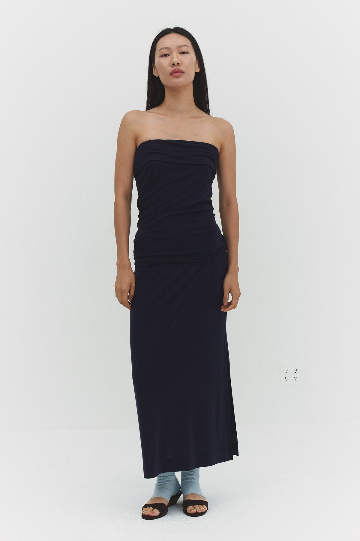 Sori Convertible-Waist Merino Maxi Skirt