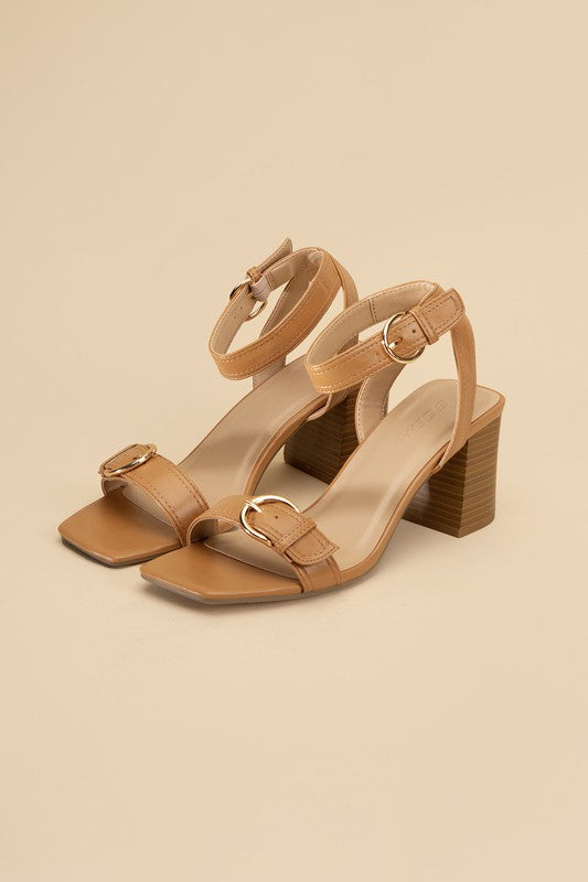 Treat Me Buckle Sandal Heel