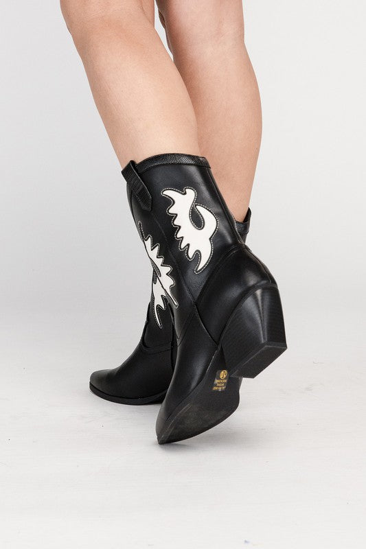 Gigi Western High Ankle Boots