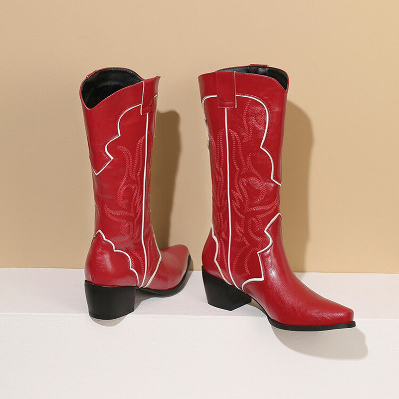 Lady in Red Western Boots