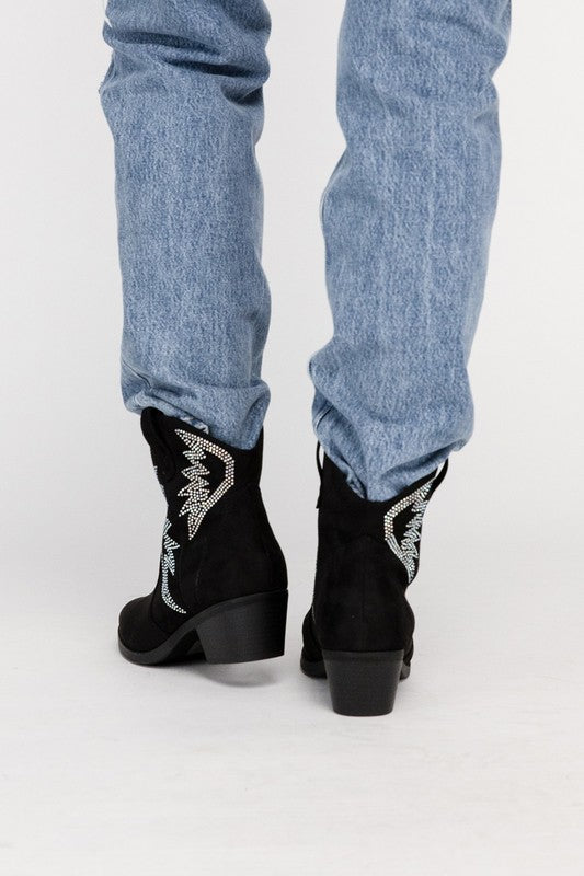 Rhinestone Western Booties