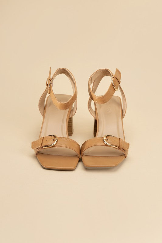 Treat Me Buckle Sandal Heel