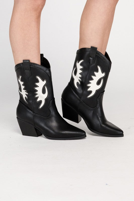 Gigi Western High Ankle Boots