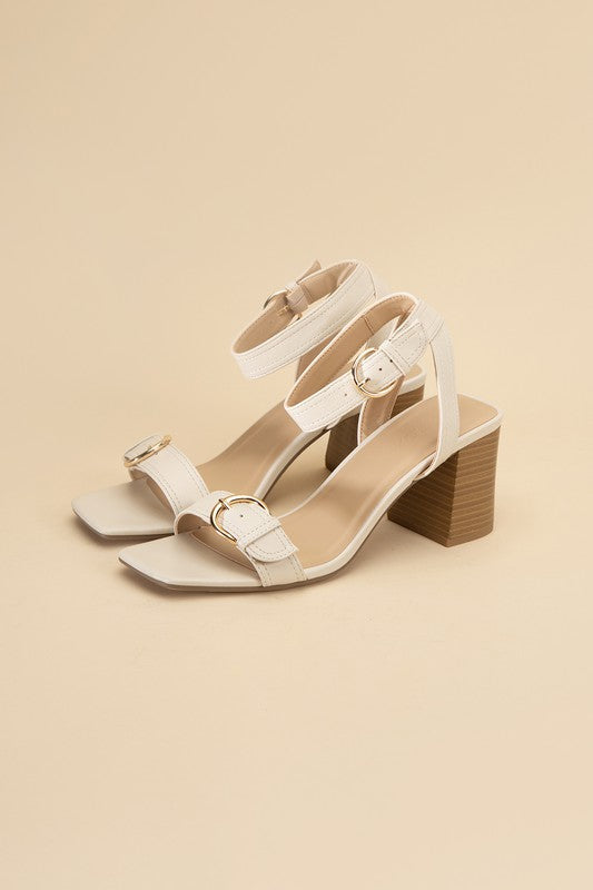 Treat Me Buckle Sandal Heel